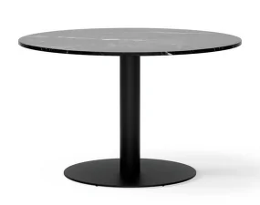 Florence Column Table Ø120, black marquina