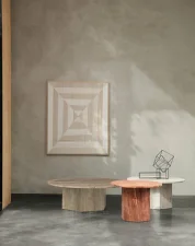 Epic Coffee Table Ø60, red travertine