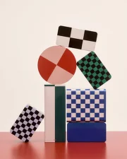 Tin Container Slim, green and off-white