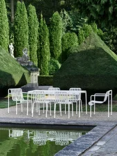 Palissade Table 90, cream white