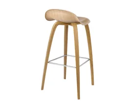 3D Bar Stool Oak Wood Base, oak