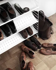 String Shoe Shelf Metal 58 x 30, black