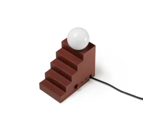 Stair Table Lamp, deep red