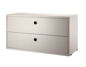 String Chest of Drawers 78 x 30, beige