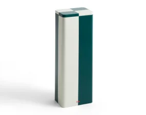 Tin Container Slim, green and off-white