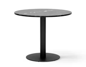 Florence Column Table Ø90, black marquina