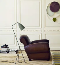 Gräshoppa Floor Lamp, warm grey