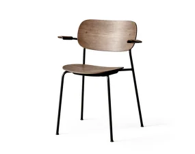 Co Chair with Armrest, dark oak