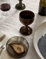 Ripple Serving Bowls, Set of 4, smoked grey