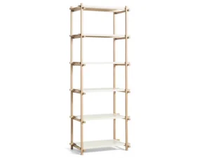 Woody Shelving System Column High, almond white