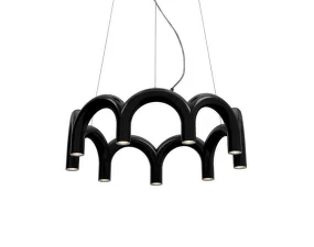 Arch Circle 76 Pendant, black