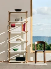 Woody Shelving System Column High, almond white