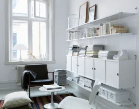 String Cabinet with Sliding Doors 78 x 30, beige