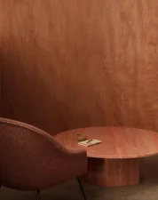 Epic Coffee Table Ø110, red travertine