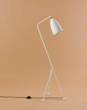 Gräshoppa Floor Lamp, alabaster white glossy