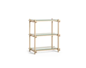 Woody Shelving System Column Low, clear glass
