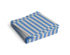 Pattern Napkins Lunch, set of 20, grey and blue pillar stripe