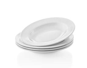 Legio Nova Deep Oval plate 25 cm, set of 4, white