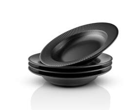 Legio Nova Deep Plate 22 cm, set of 4, black