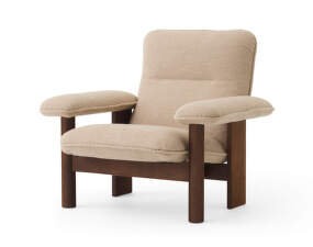 Brasilia Lounge Chair, Bouclé 02/dark stained oak