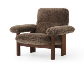 Brasilia Lounge Chair, Sheepskin root/dark stained oak