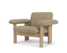 Brasilia Lounge Chair Low Back, Bouclé 02/natural oak