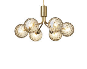 Apiales 6 Pendant, brushed brass/optic gold