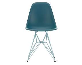 Eames Plastic Side Chair DSR RE, sea blue / sky blue