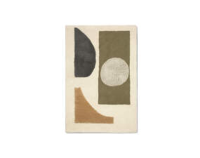 Bloco Tufted Rug Small, green/off-white