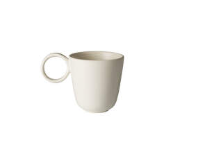 Edge Mug w. Handle, set of 2, ecru stoneware