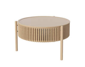 Story Coffee Table Ø83, white pigmented oak