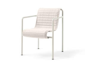 Palissade Dining Armchair Quilted Cushion, cream white