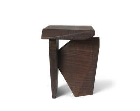 Silva Piece Stool, dark stained mango wood