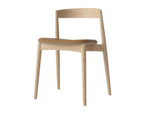 Kite Dining Chair, white pigmented oak/Sydney light cognac