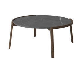 Mix Coffee Table Ø94, dark oiled oak/pietra grey marble