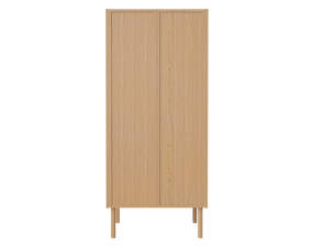 Cana Wardrobe w. Wooden Doors and Shelves, oiled oak