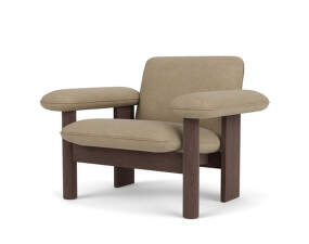 Brasilia Lounge Chair Low Back, Bouclé 02/dark stained oak