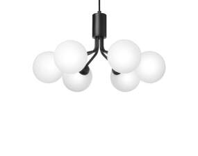 Apiales 6 Pendant, satin black/opal