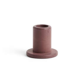 Tube Candleholder Concrete Small, bordeaux