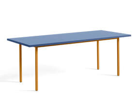 Two-Colour Dining Table 200 cm, ochre/blue