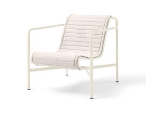 Palissade Lounge Chair Low Quilted Cushion, cream white