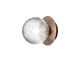 Liila 1 Wall/Ceiling Light Small, dark bronze/optic clear