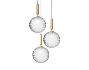 Miira 3 Pendant Large, brass/optic clear