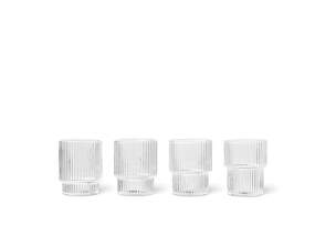 Ripple Small Glasses, set of 4, clear