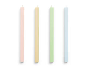 Square Candle, set of 4, pastel