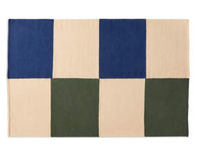 Ethan Cook Flat Works Rug 200x300, peach green check