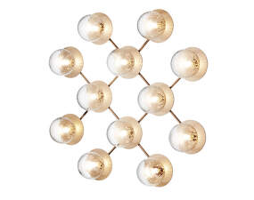 Liila 12 Wall/Ceiling Light, nordic gold/optic clear