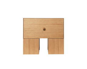 Kuben Bedside Table, natural oak