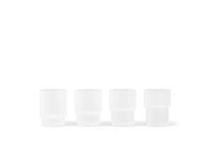 Ripple Small Glasses, set of 4, frosted