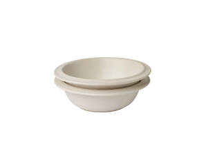 Edge Bowl Ø16 cm, set of 2, ecru stoneware